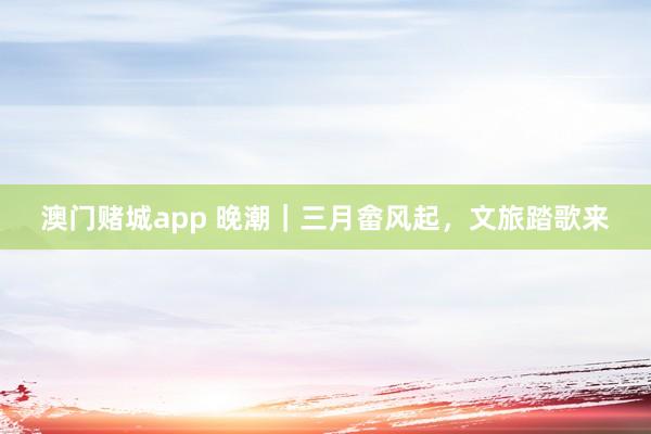 澳门赌城app 晚潮｜三月畲风起，文旅踏歌来