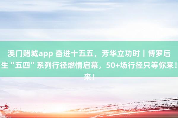 澳门赌城app 奋进十五五，芳华立功时｜博罗后生“五四”系列行径燃情启幕，50+场行径只等你来！