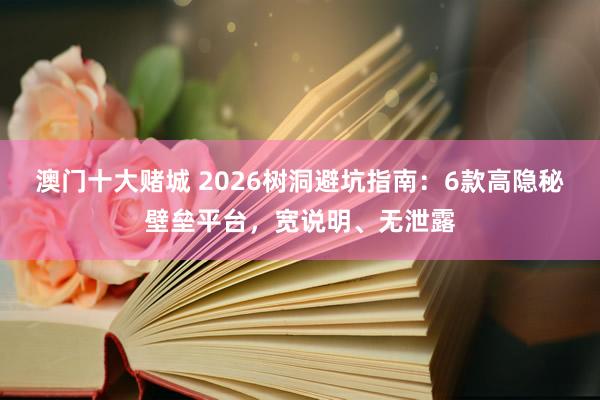 澳门十大赌城 2026树洞避坑指南：6款高隐秘壁垒平台，宽说明、无泄露
