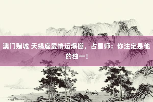澳门赌城 天蝎座爱情运爆棚，占星师：你注定是他的独一！